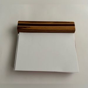 New Handcrafted Hardwood Notepad Holder Desk Accessory made by Wood Artist USA